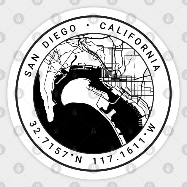 San Diego Map Sticker by Ryan-Cox